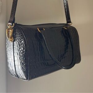 Vintage MORABITO Espresso Genuine Crocodile Handbag